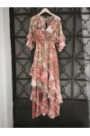 IRAIDA LUSH ORANGE MAXI DRESS MULTICOLOUR