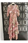 IRAIDA LUSH ORANGE MAXI DRESS MULTICOLOUR