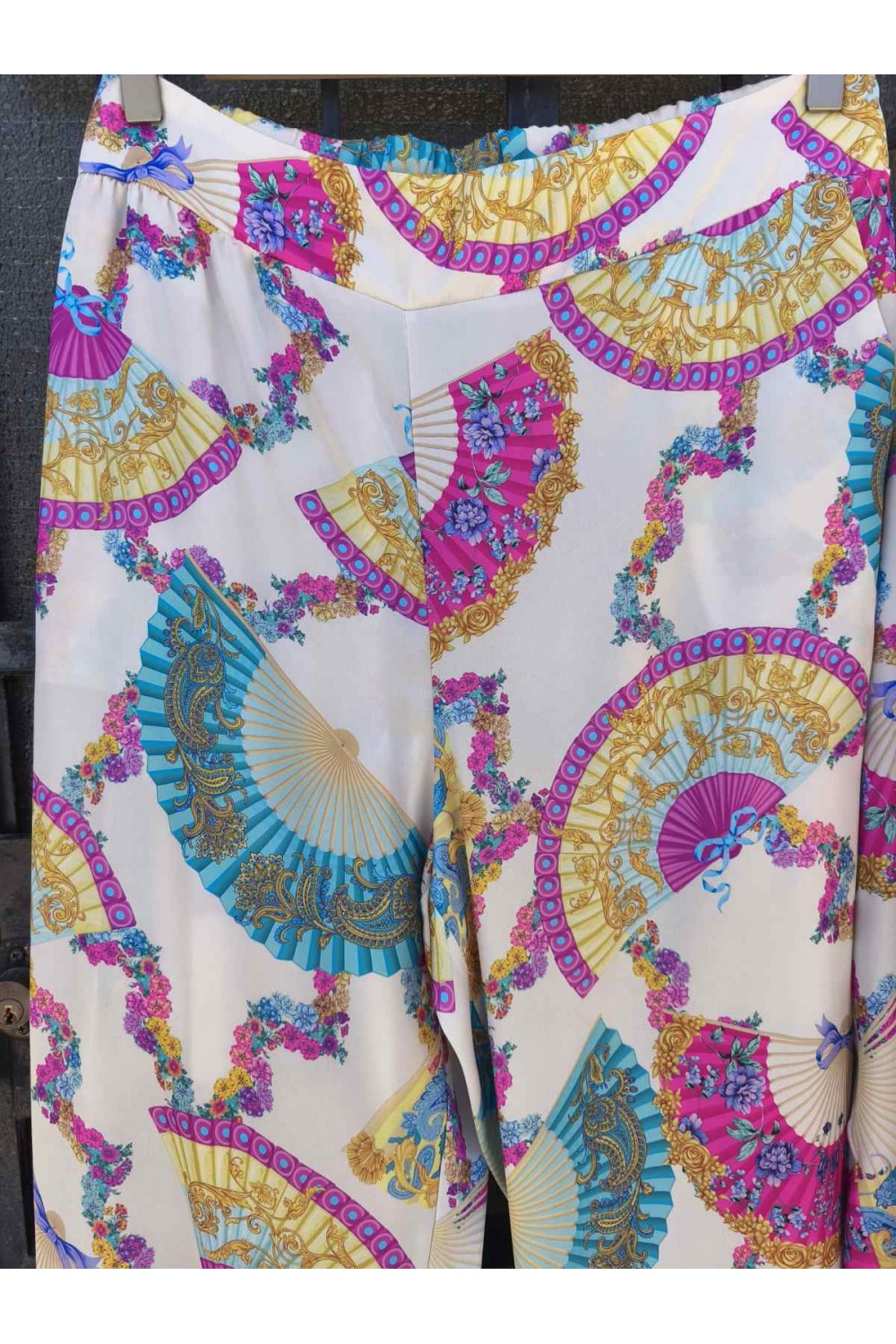 IRAIDA GOLDRAY WHITE SATIN CO ORD SET MULTICOLOUR 