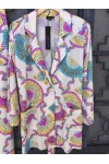 IRAIDA GOLDRAY WHITE SATIN CO ORD SET MULTICOLOUR 