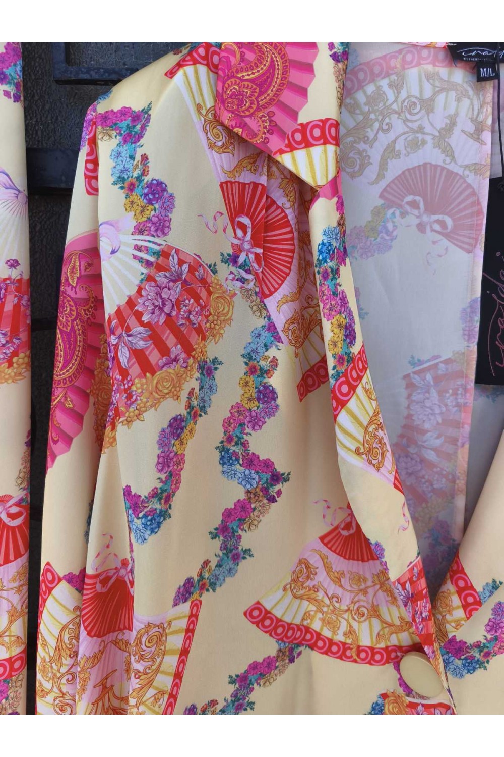 IRAIDA GOLDRAY YELLOW SATIN CO ORD SET MULTICOLOUR 