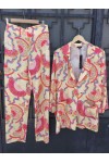 IRAIDA GOLDRAY YELLOW SATIN CO ORD SET MULTICOLOUR 