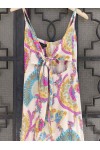 IRAIDA DAYFLARE WHITE SATIN MAXI DRESS MULTICOLOUR