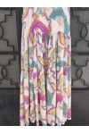 IRAIDA DAYFLARE WHITE SATIN MAXI DRESS MULTICOLOUR