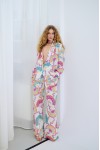 IRAIDA GOLDRAY WHITE SATIN CO ORD SET MULTICOLOUR 
