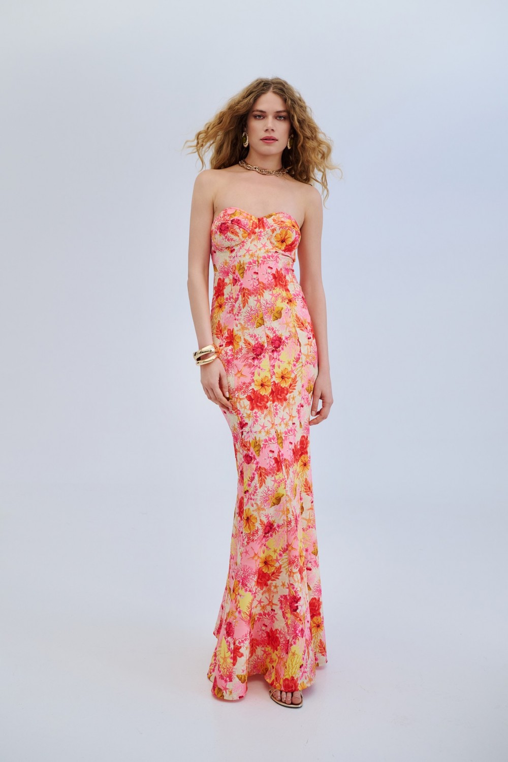 IRAIDA SUNRITUAL STRAPLESS MAXI DRESS MULTICOLOUR
