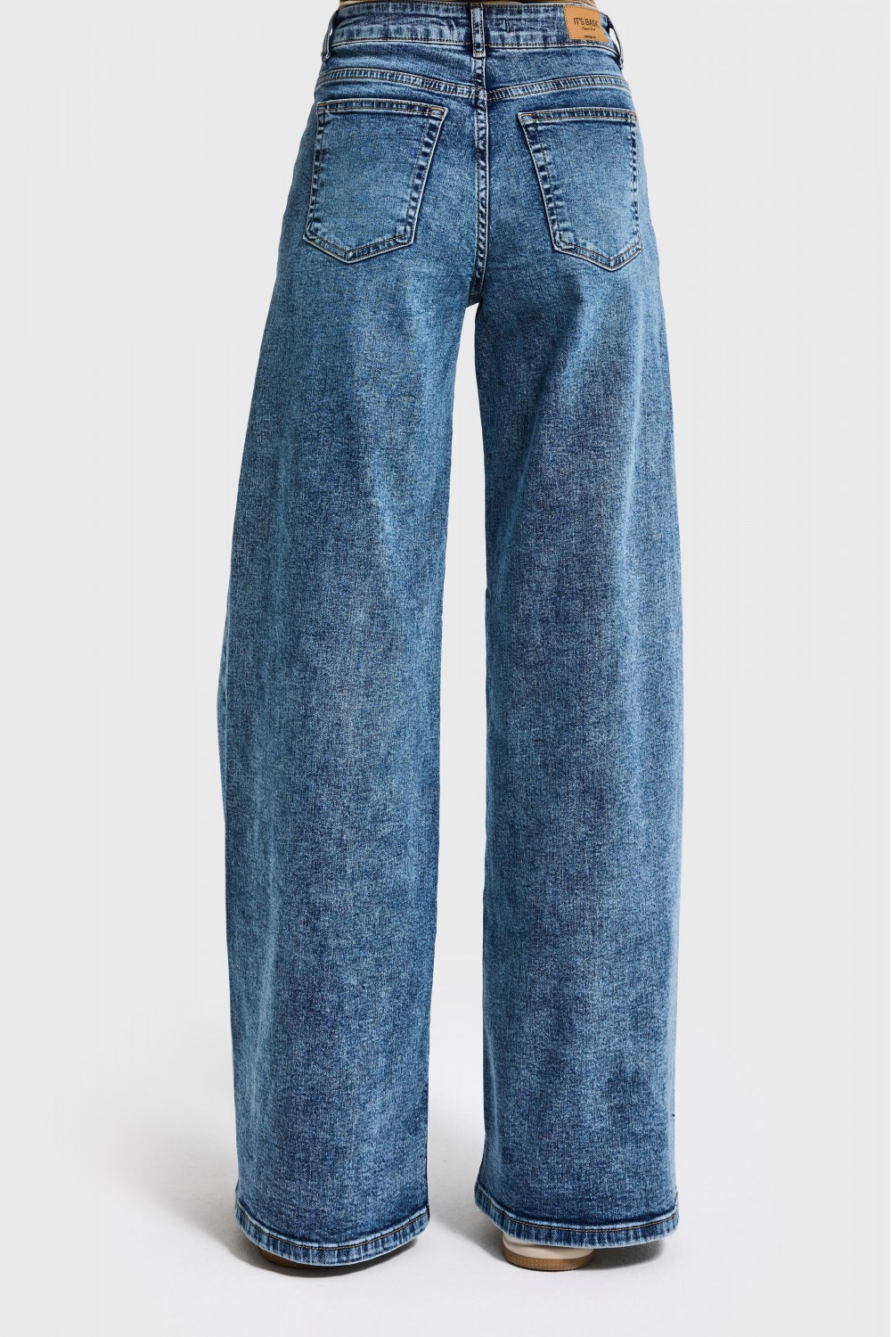 IT'S BASIC PALAZZO HIGH RISE JEANS AZURE BLUE 3942-4S6-4