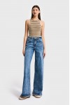 IT'S BASIC PALAZZO HIGH RISE JEANS AZURE BLUE 3942-4S6-4