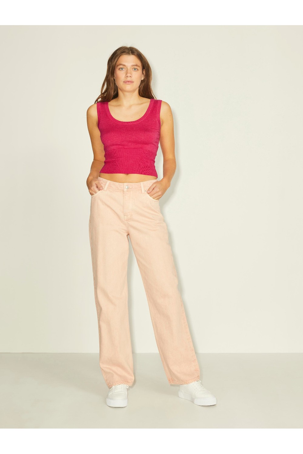 JJXX SOPHIA SOFT KNIT TOP BRIGHT ROSE 12200219