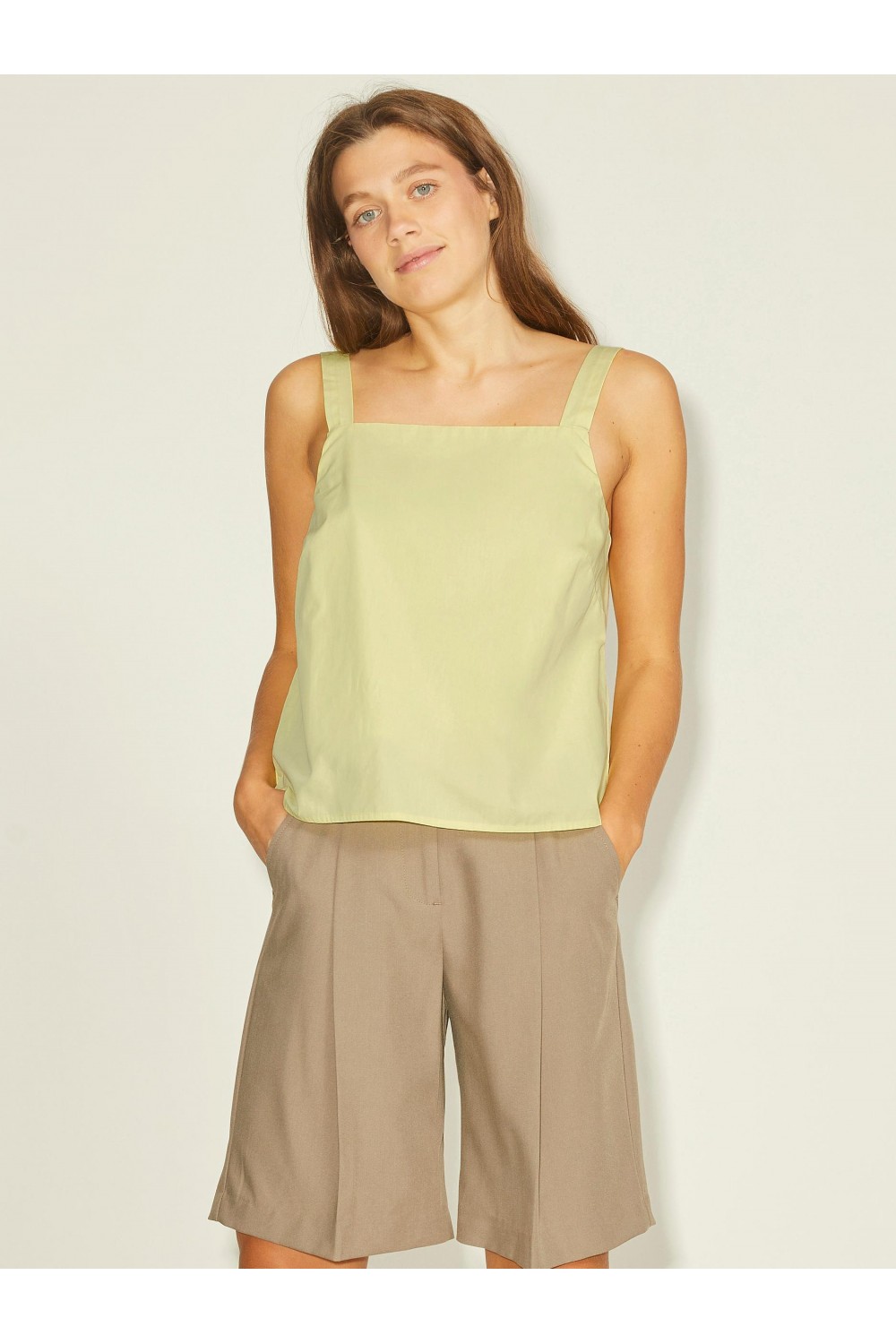 JJXX KENDRA POPLIN TOP ELFIN YELLOW 12200428