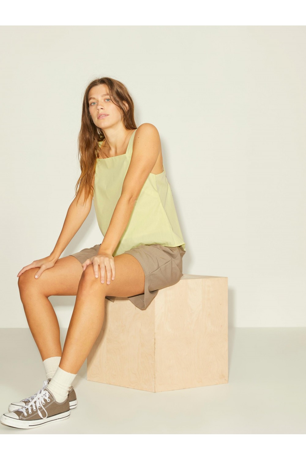 JJXX KENDRA POPLIN TOP ELFIN YELLOW 12200428
