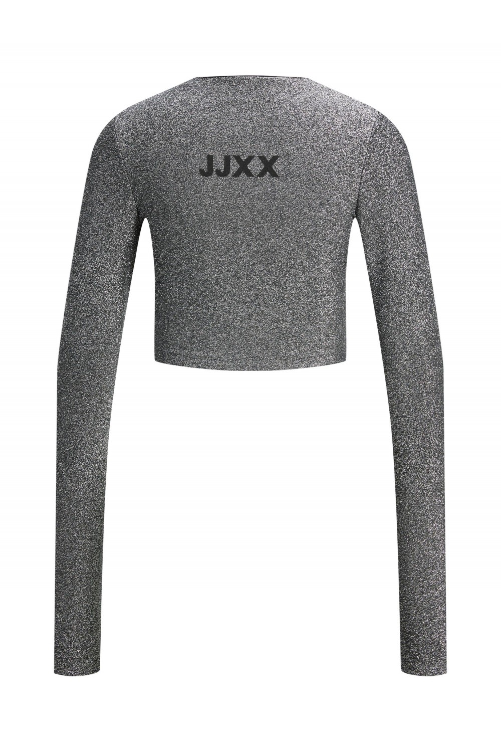 JJXX FELINE LS RIB GLITTER TEE SILVER 12221904