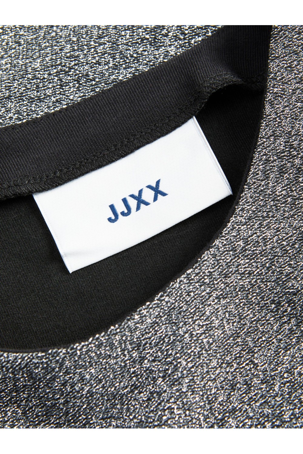 JJXX FELINE LS RIB GLITTER TEE SILVER 12221904