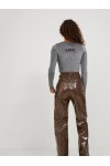 JJXX FELINE LS RIB GLITTER TEE SILVER 12221904