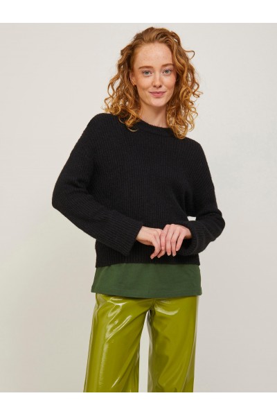 JJXX EMBER FLUFFY CREW NECK KNIT BLACK 12200506