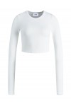JJXX FELINE STR LS RIB TEE BRIGHT WHITE 12200402
