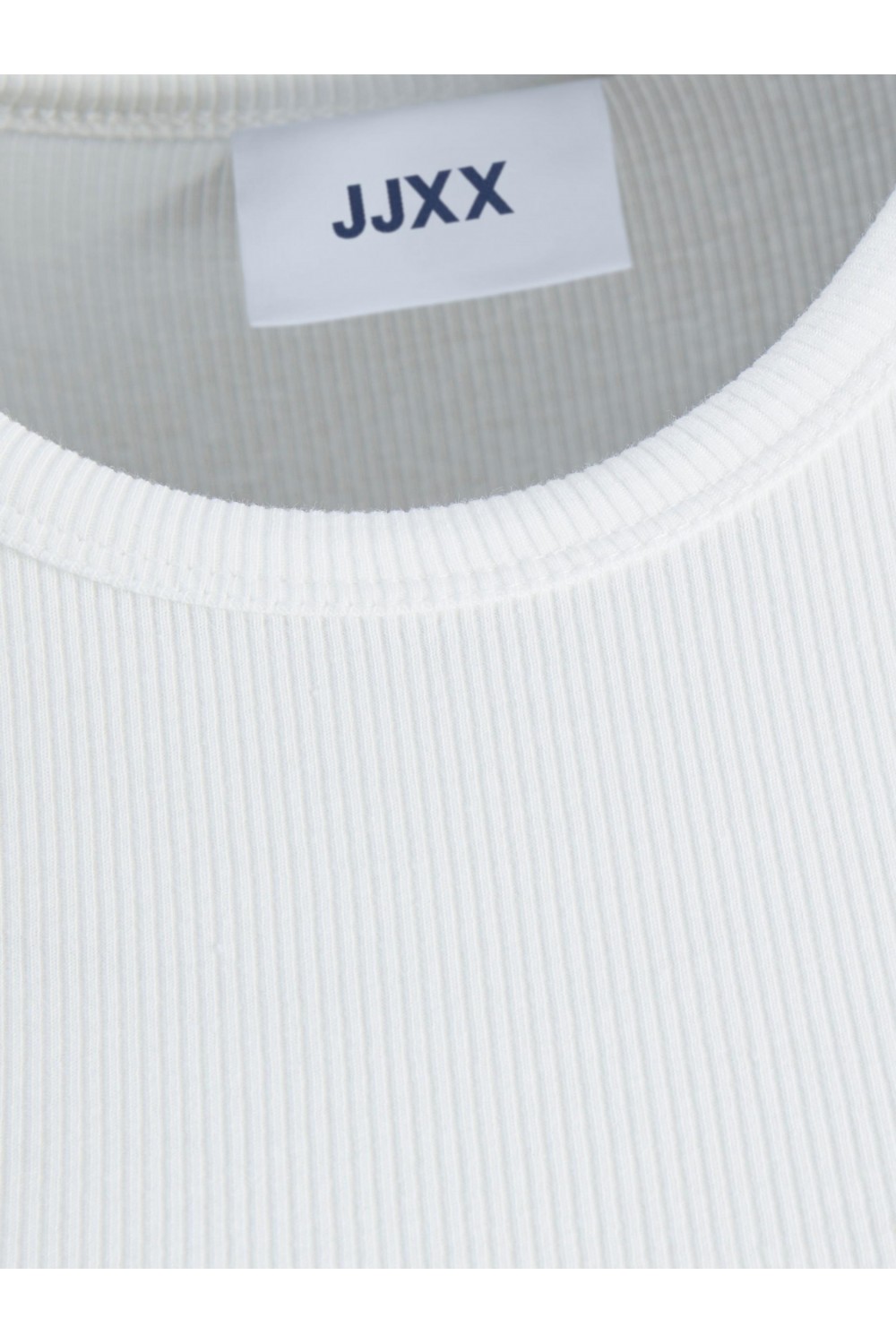JJXX FELINE STR LS RIB TEE BRIGHT WHITE 12200402