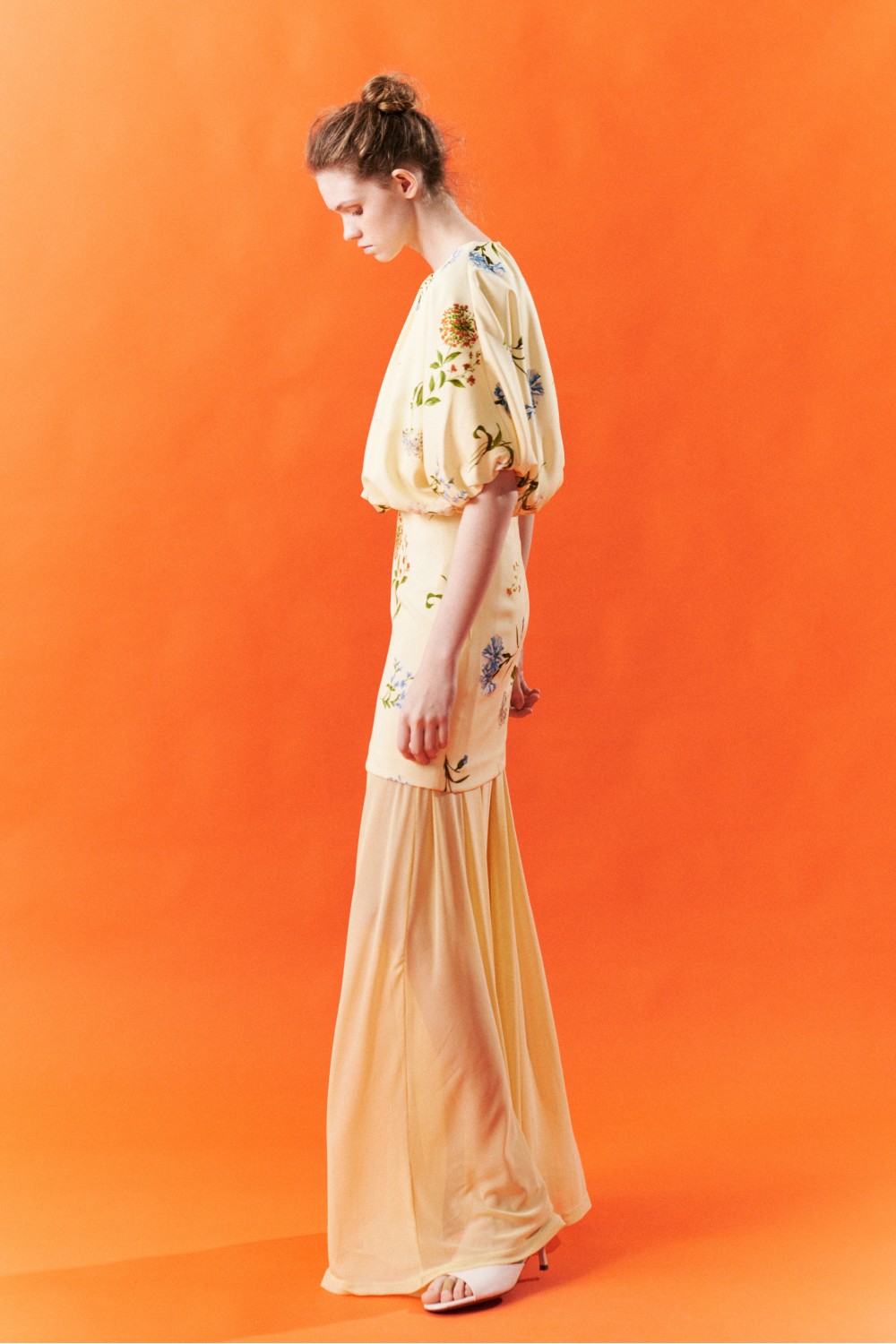 LUMINA SHORT DRESS WITH FLORAL PRINT YELLOW LD5347