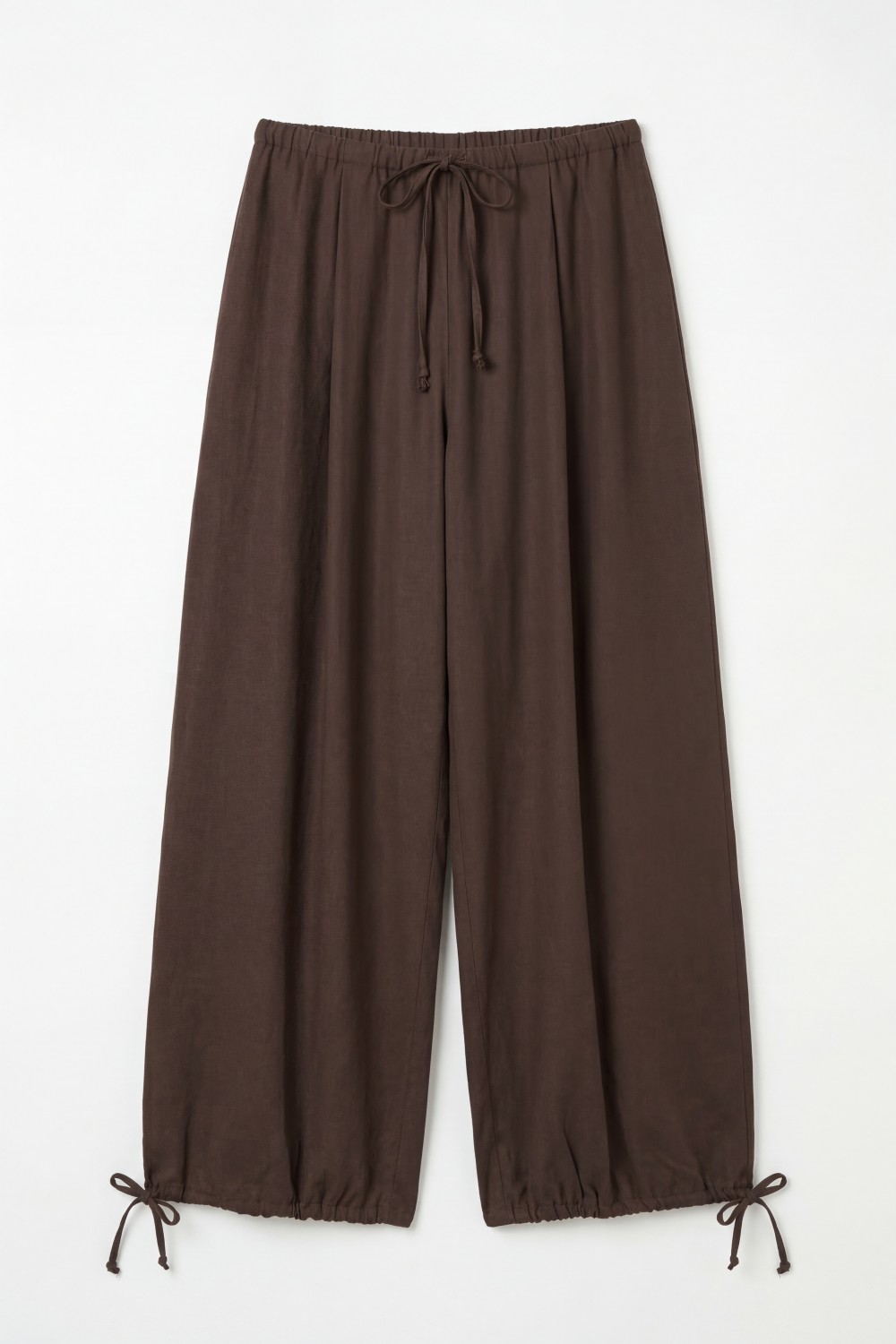 LUMINA LINEN BLEND TROUSER MARRONE-BROWN LC260092A