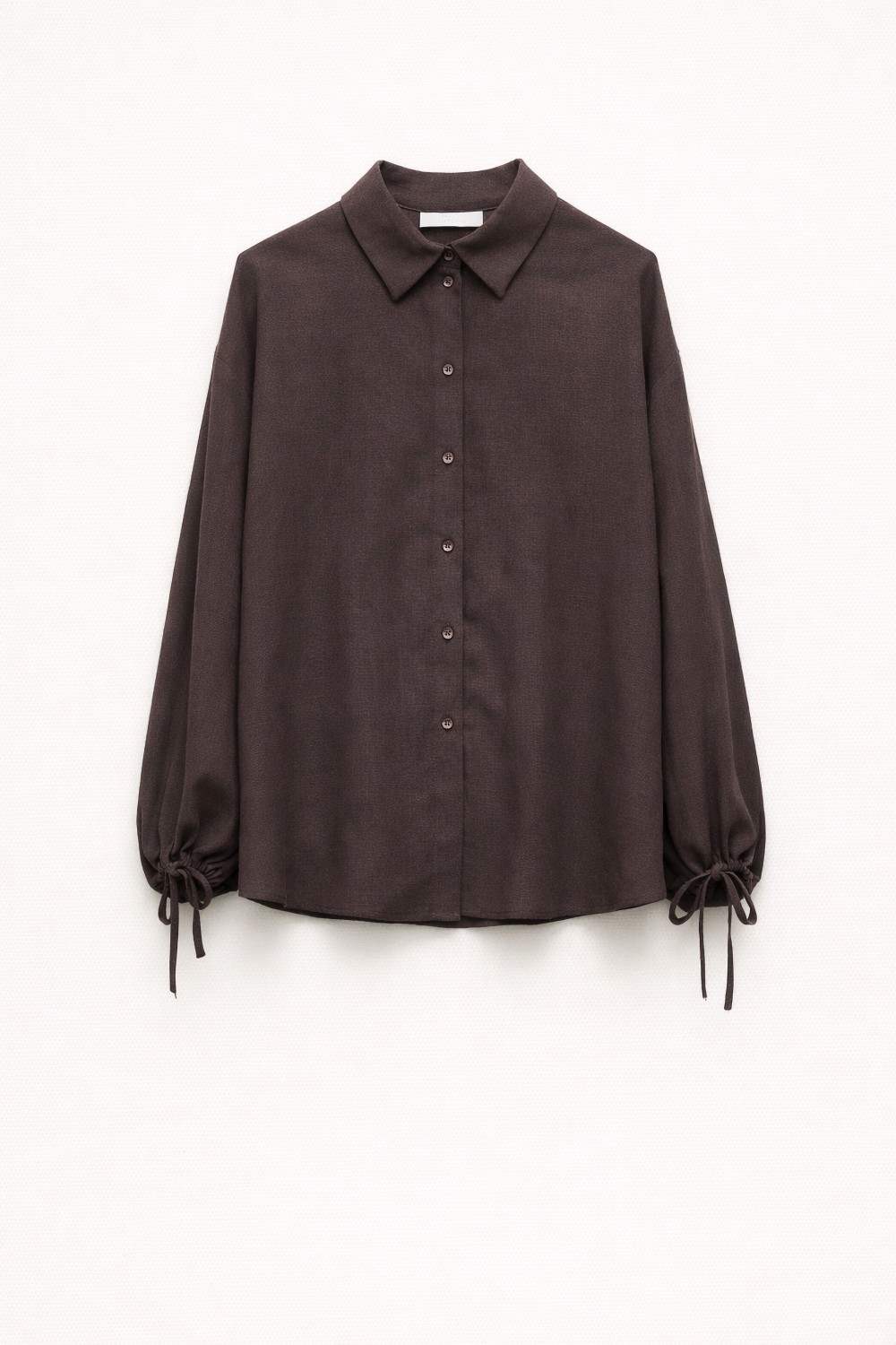 LUMINA LINEN BLEND SHIRT MARRONE-BROWN LC260090A