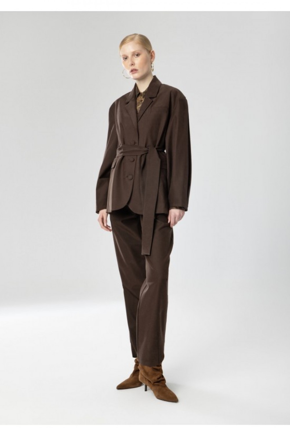 MOUTAKI WOMAN PANTS BROWN 26.03.100
