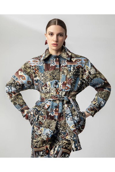 MOUTAKI WOMAN ZAKAR TYPE BLAZER MULTICOLOR 26.06.148