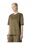 MOUTAKI WOMAN T-SHIRT SWEAT OLIVE 26.01.144