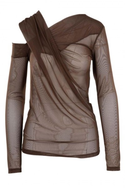 MOUTAKI WOMAN BLOUSE BROWN 26.01.111