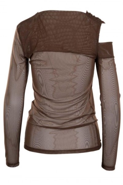 MOUTAKI WOMAN BLOUSE BROWN 26.01.111