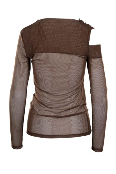 MOUTAKI WOMAN BLOUSE BROWN 26.01.111