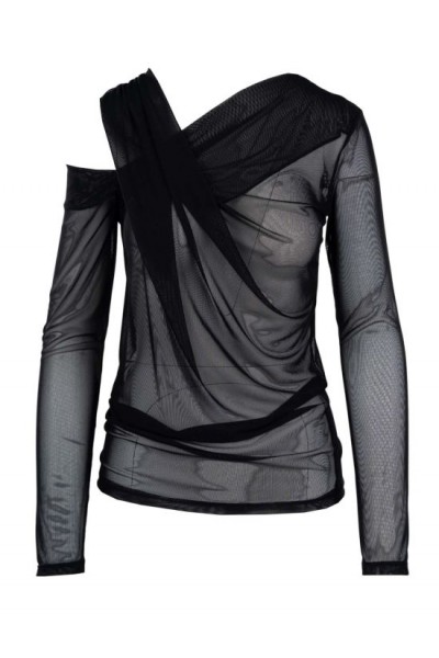 MOUTAKI WOMAN BLOUSE BLACK 26.01.111