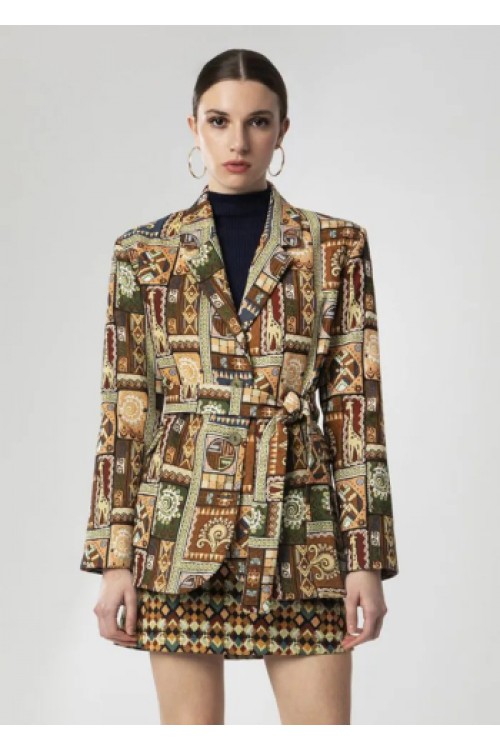 MOUTAKI WOMAN ZAKAR TYPE BLAZER MULTICOLOR 26.06.147
