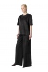 MOUTAKI WOMAN SWEAT T-SHIRT BLACK 26.01.144