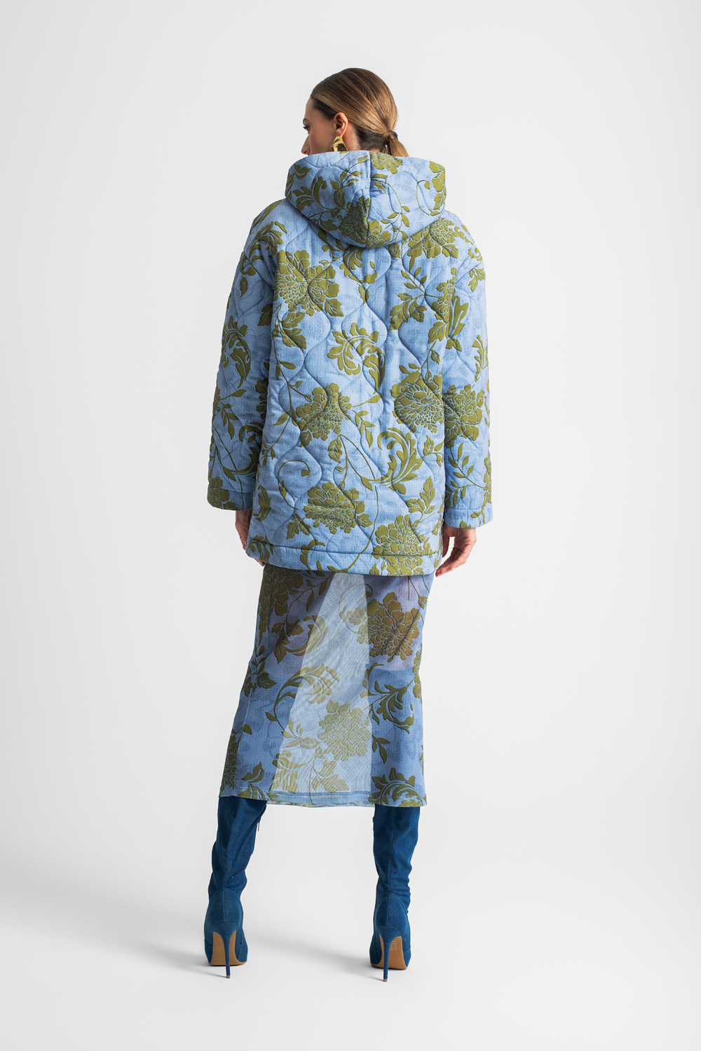 MOUTAKI WOMAN JACKET LIGHT BLUE-GREEN 25.06.167