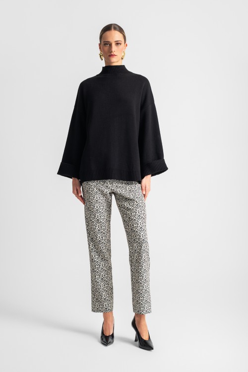 MOUTAKI WOMAN KNIT BLOUSE BLACK 25.KN1.125