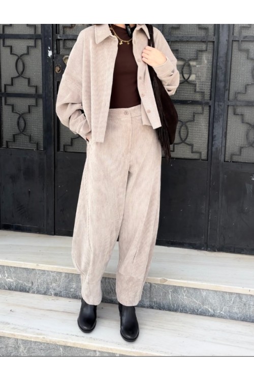 MOUTAKI WOMAN PANTS BEIGE 25.03.150