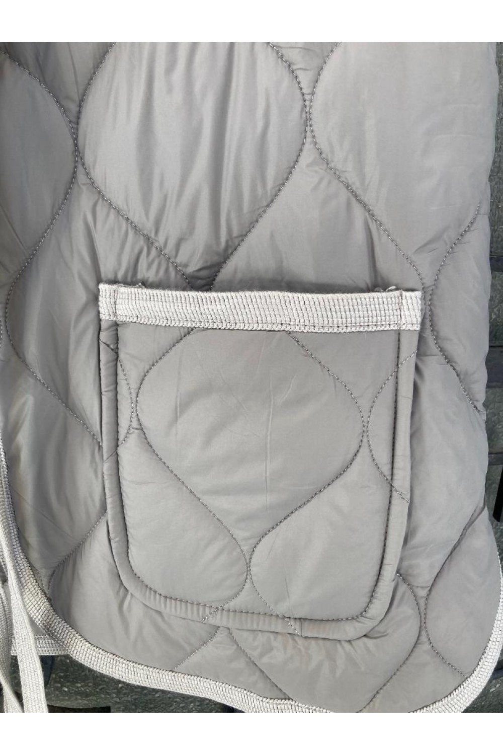 MOUTAKI WOMAN PUFFER VEST GRAY 25.06.128 