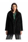 MOUTAKI FAUX FUR COAT BLACK 25.06.114