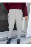 MOUTAKI WOMAN PANT LIGHT GREY 25.03.127
