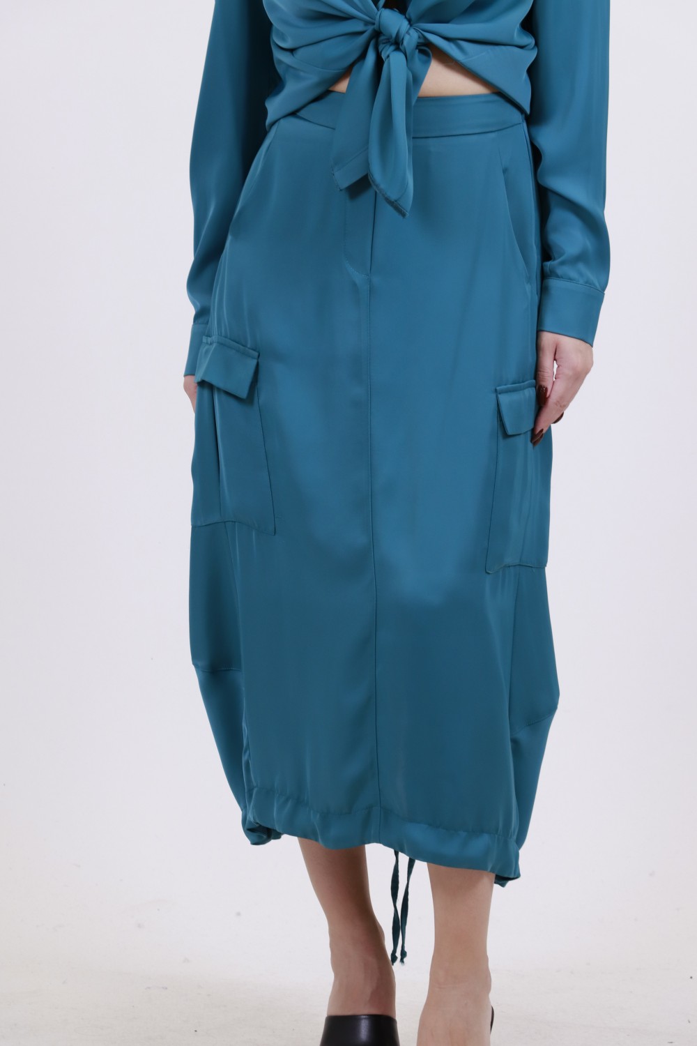 MOUTAKI WOMAN SKIRT PETROL 23.02.100