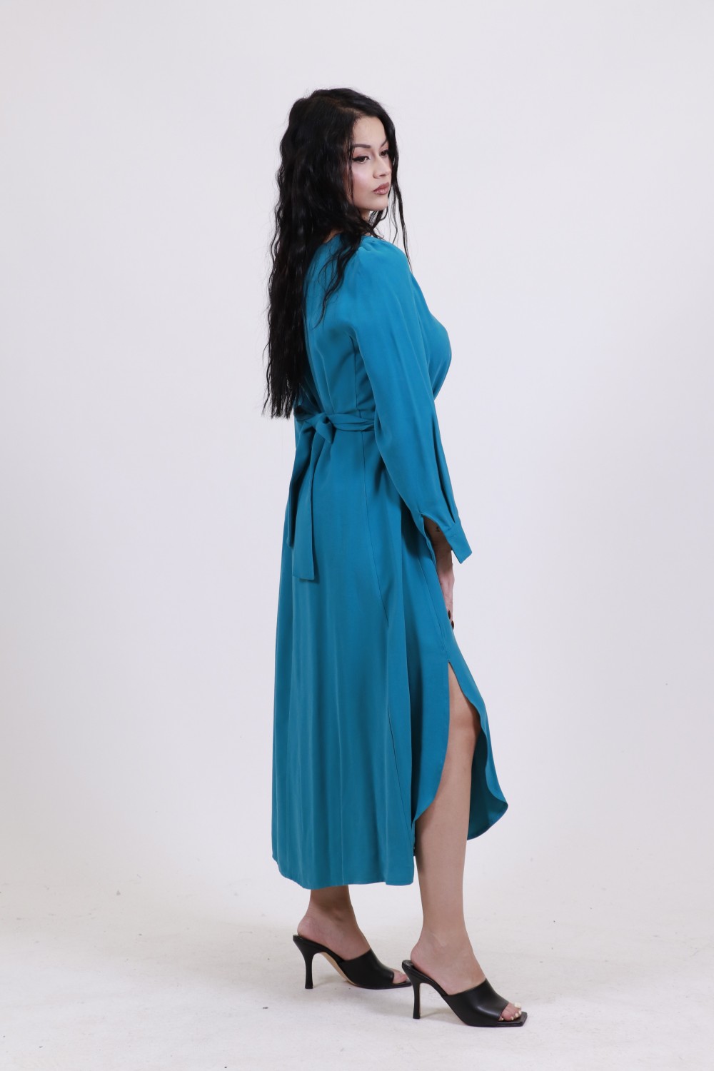 MOUTAKI WOMAN DRESS PETROL 23.07.116