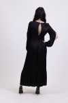 MOUTAKI WOMAN DRESS MAXI BLACK 19.07.108