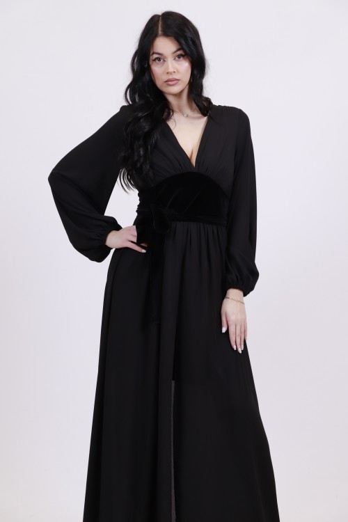 MOUTAKI WOMAN MAXI DRESS BLACK 17.07.152
