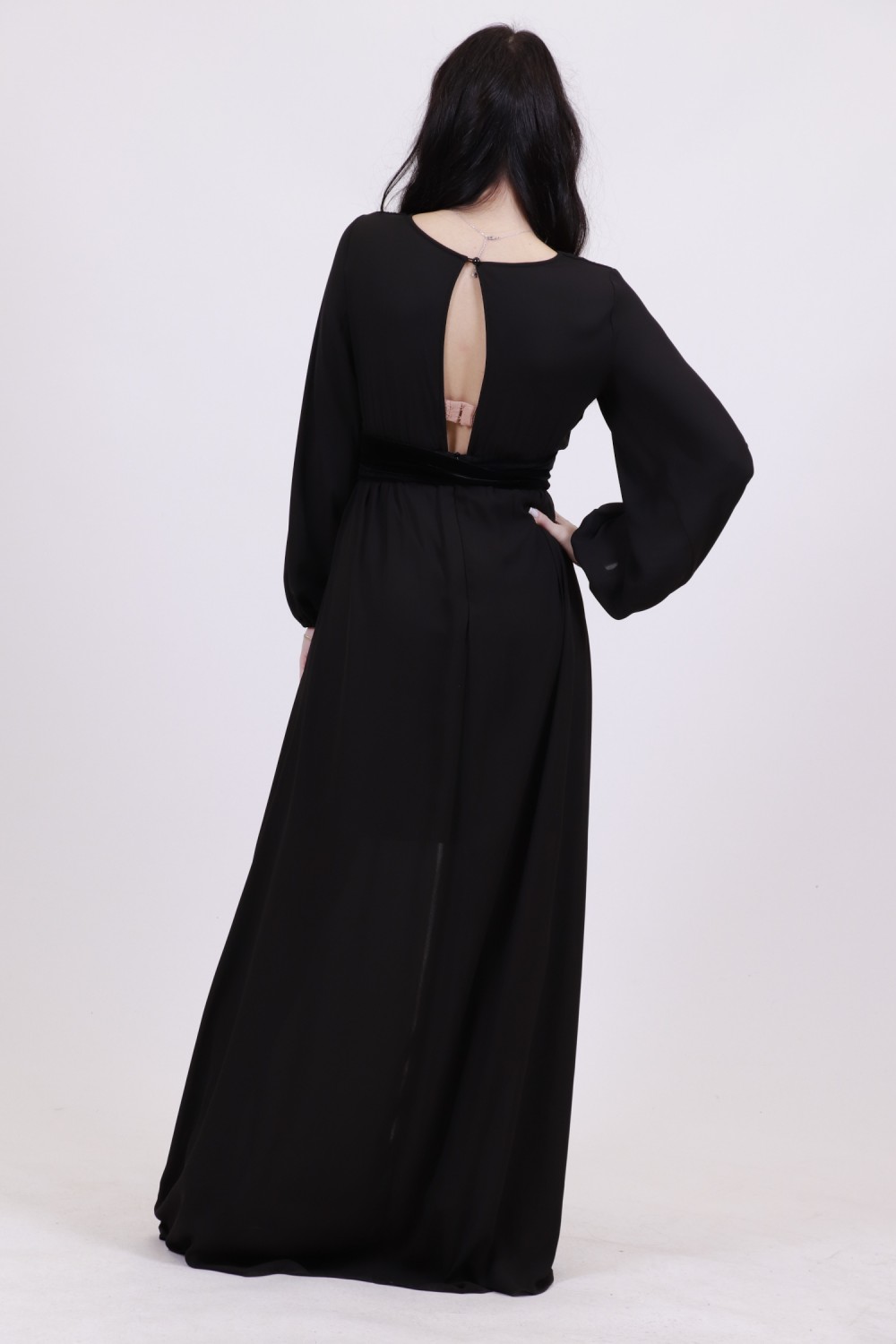 MOUTAKI WOMAN MAXI DRESS BLACK 17.07.152