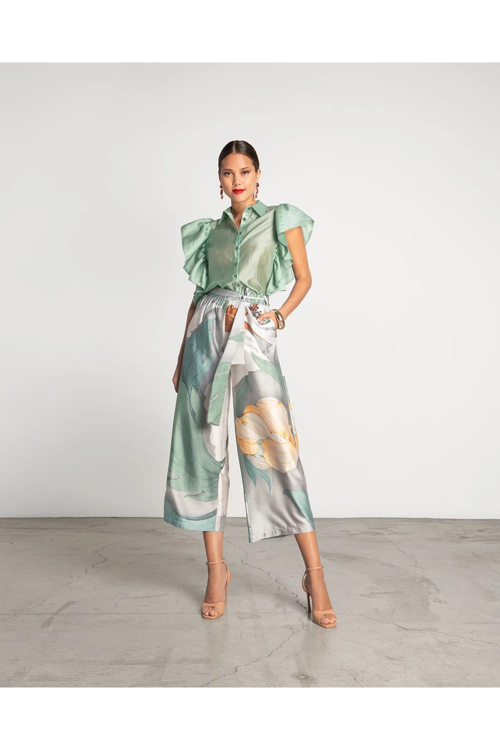 MOUTAKI WOMAN SHIRT EMERALD 25.09.24
