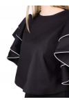 MOUTAKI WOMAN BLOUSE BLACK 24.01.68