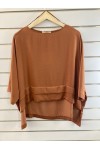 MOUTAKI WOMAN TUNIC COFFEE 25.01.37 
