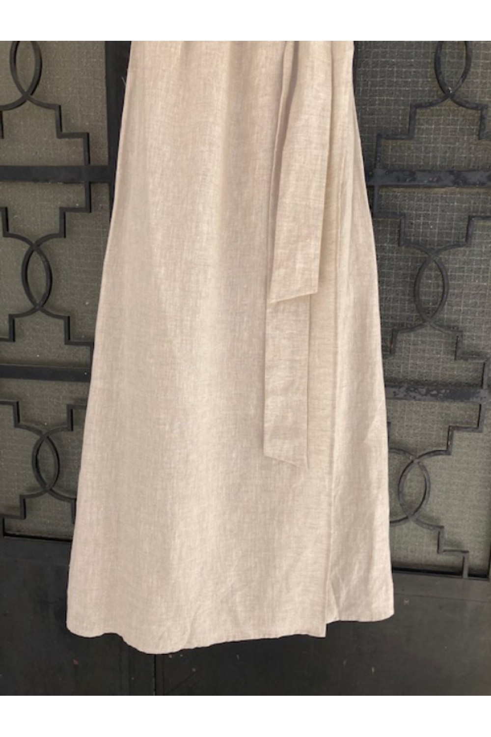 MOUTAKI WOMAN SKIRT LINEN BEIGE 19.02.01