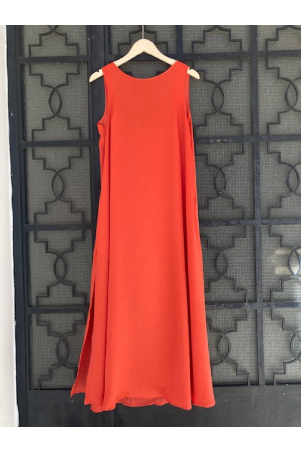 MOUTAKI WOMAN DRESS TERRACOTTA 23.07.21