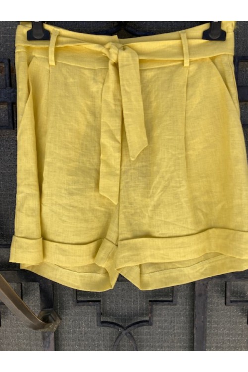 MOUTAKI LINEN SHORTS YELLOW 19.03.06
